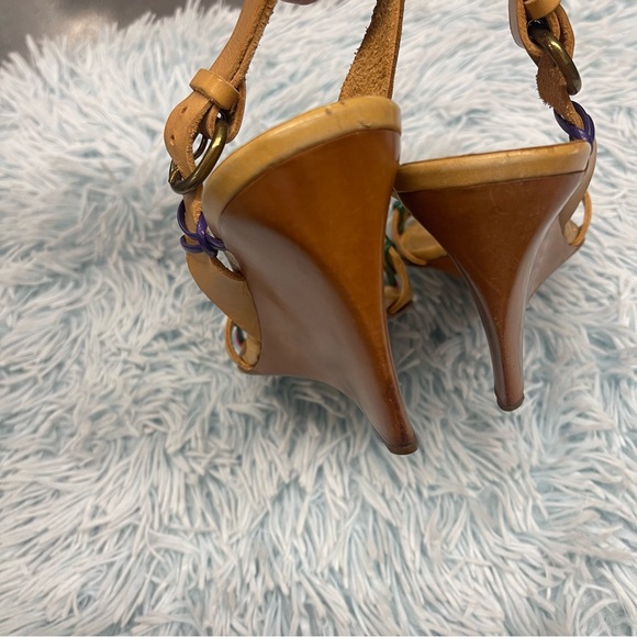 Miu Miu Leather Wedges Heels - Picture 3 of 9
